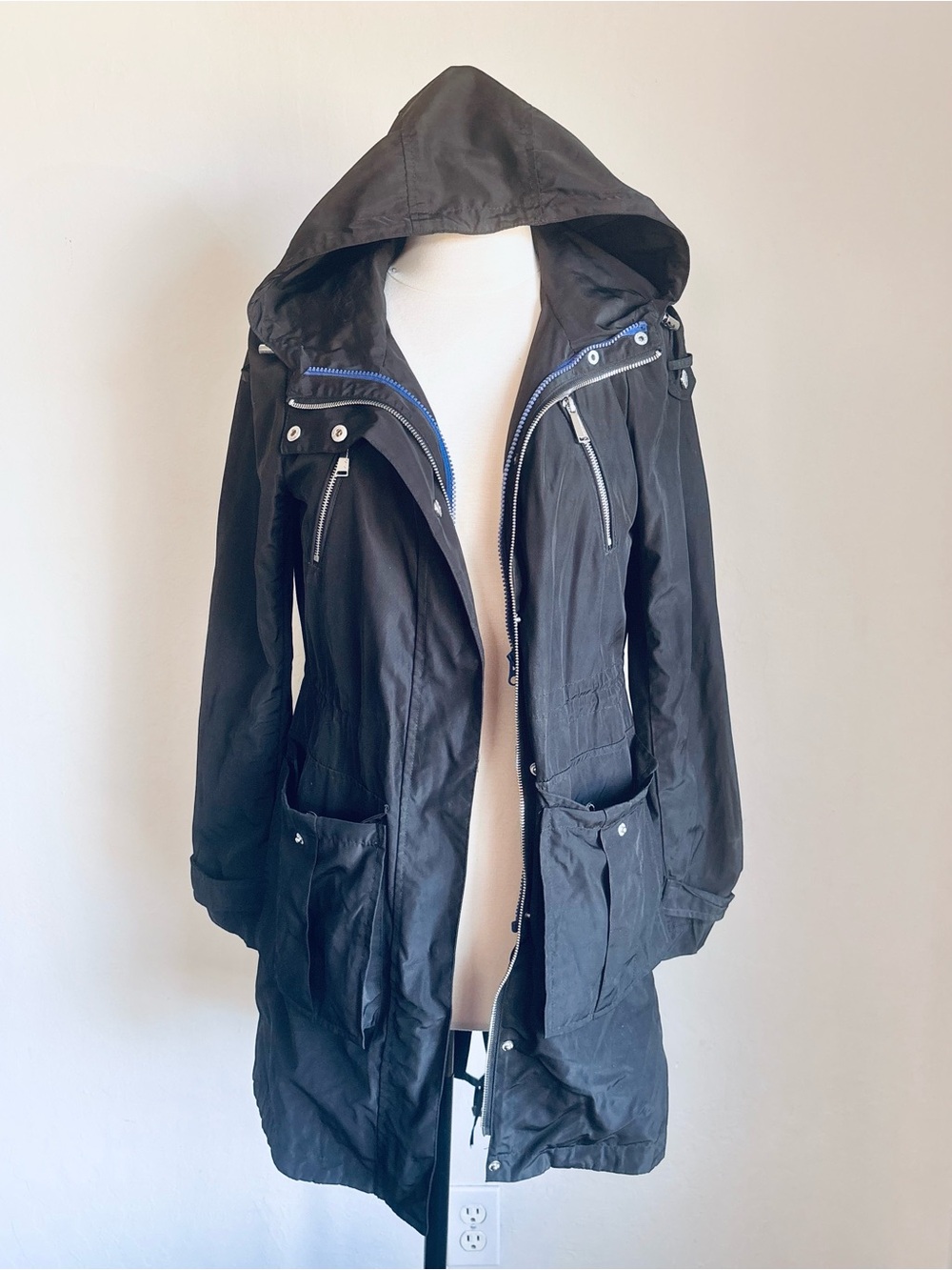 BCBGeneration Black Hooded Utility Parka